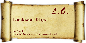 Landauer Olga névjegykártya